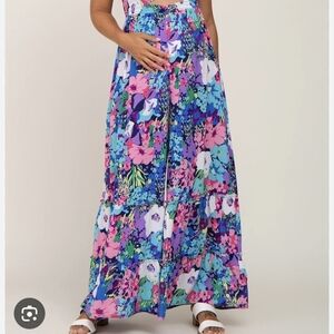 Hailey & Co.Jumpsuit Floral Pink and Purple Pleated. Size M